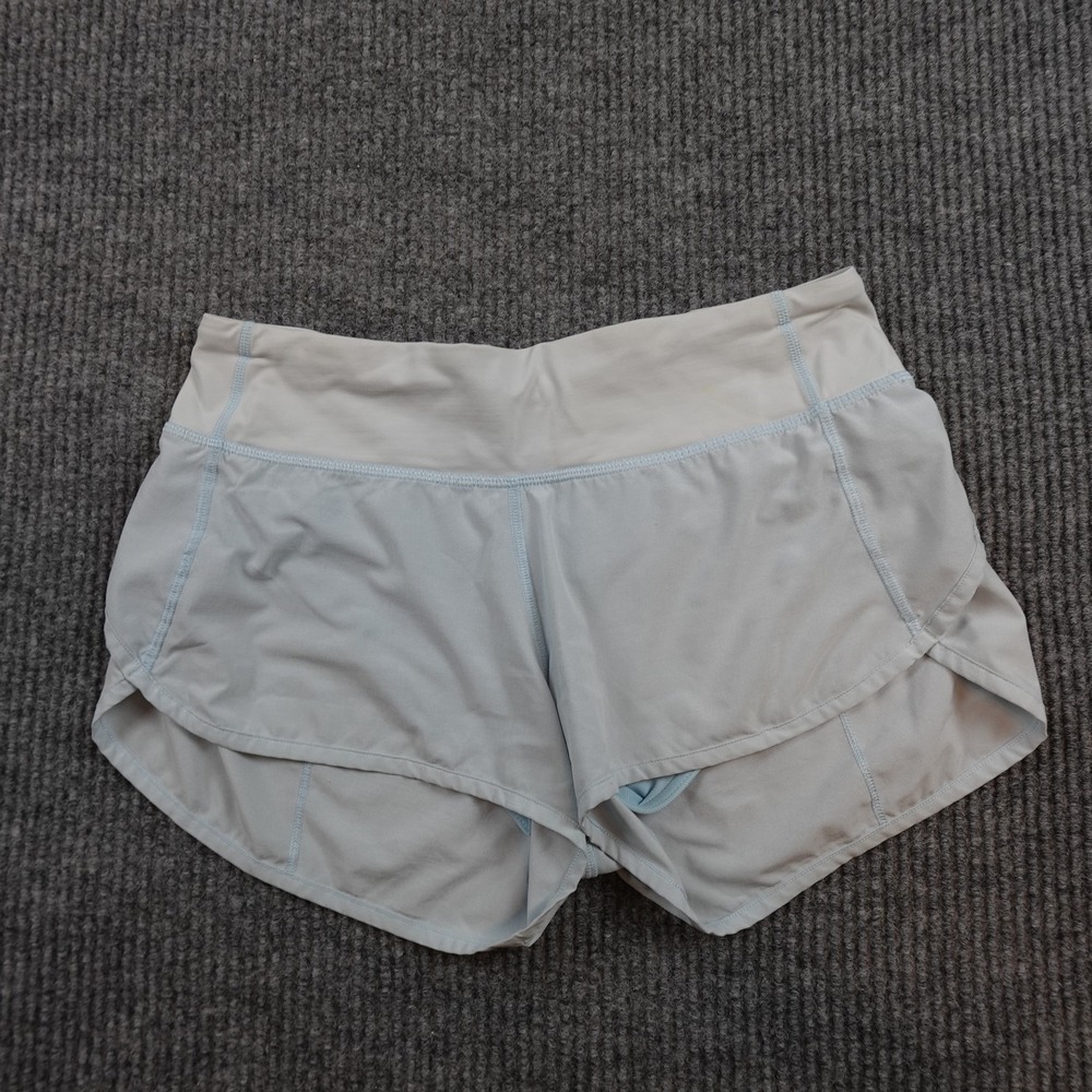 Lululemon Track That Running Shorts Womens 4 Blue Lined Pockets LW7AK3S